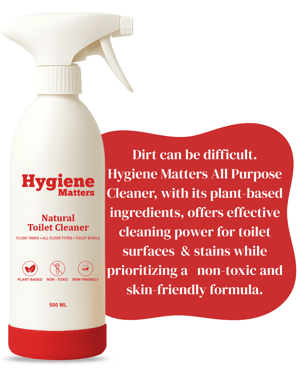 Non-toxic toilet cleaner with biodegradable ingredients