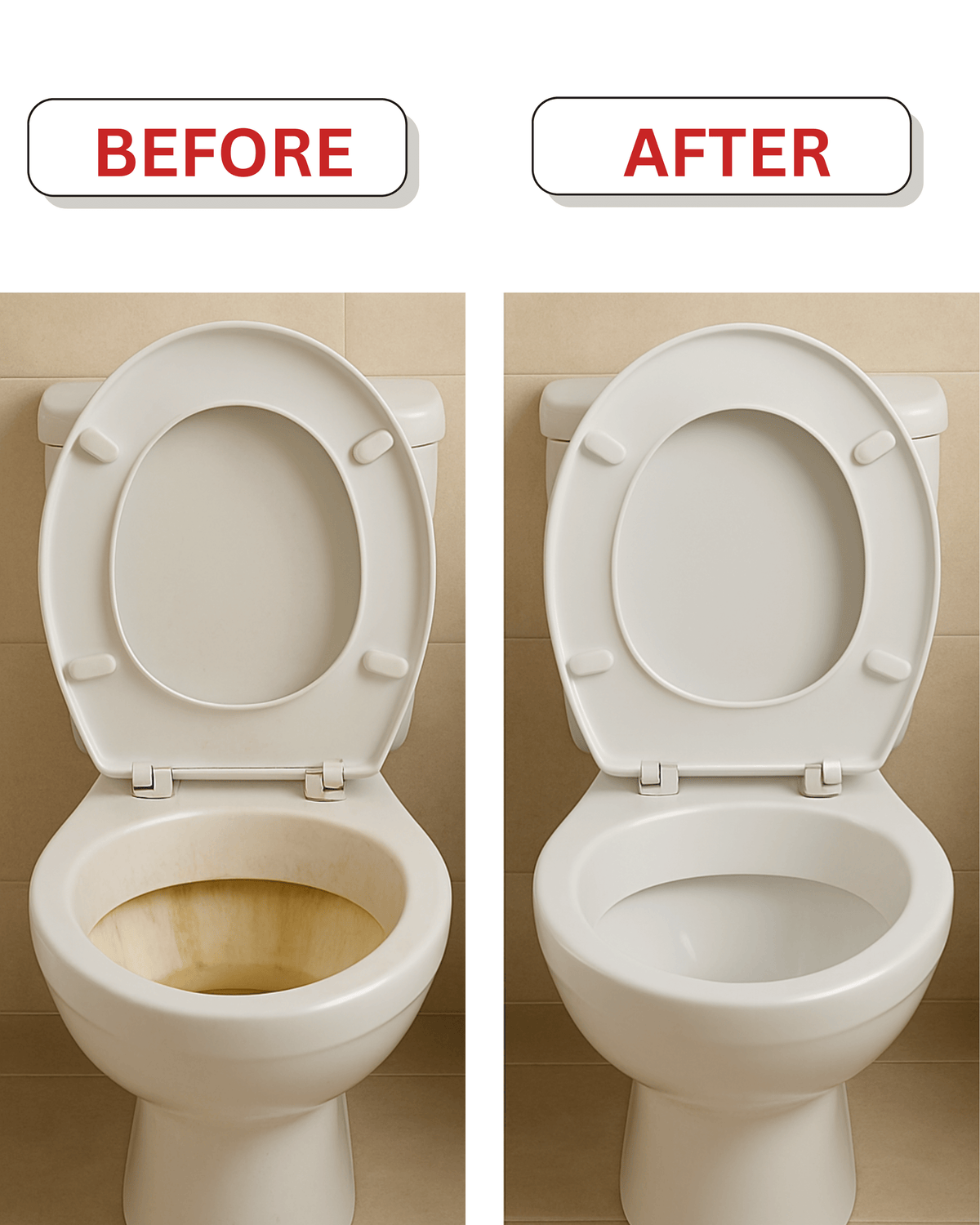 Natural toilet cleaner providing streak-free shine