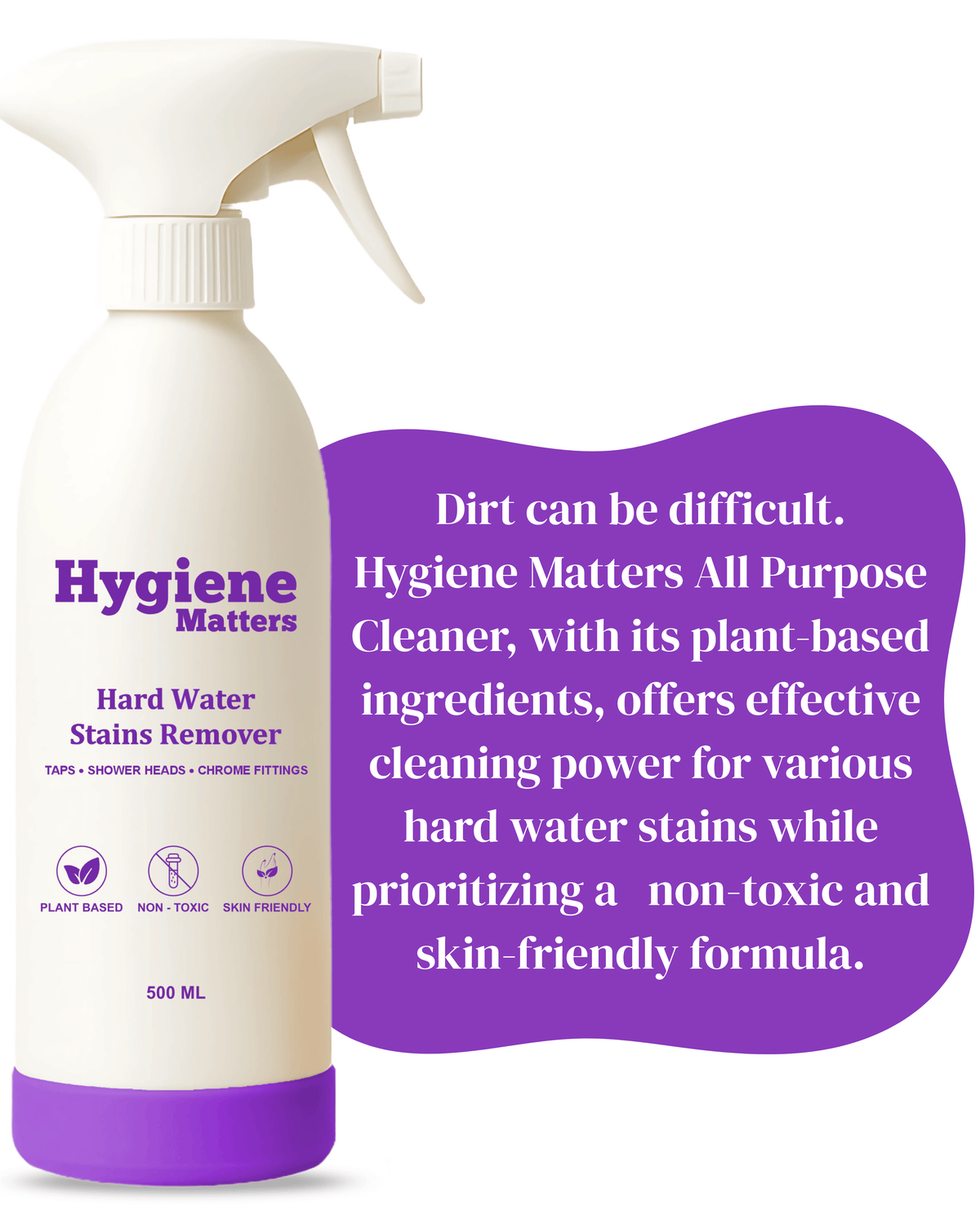 Powerful formula removing mineral buildup on surfaces