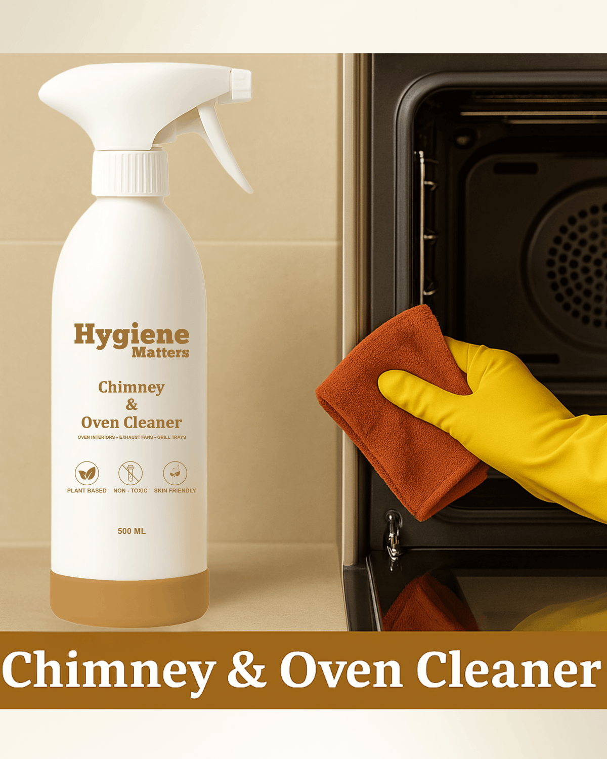 Plant-based kitchen cleaner used on marble countertop