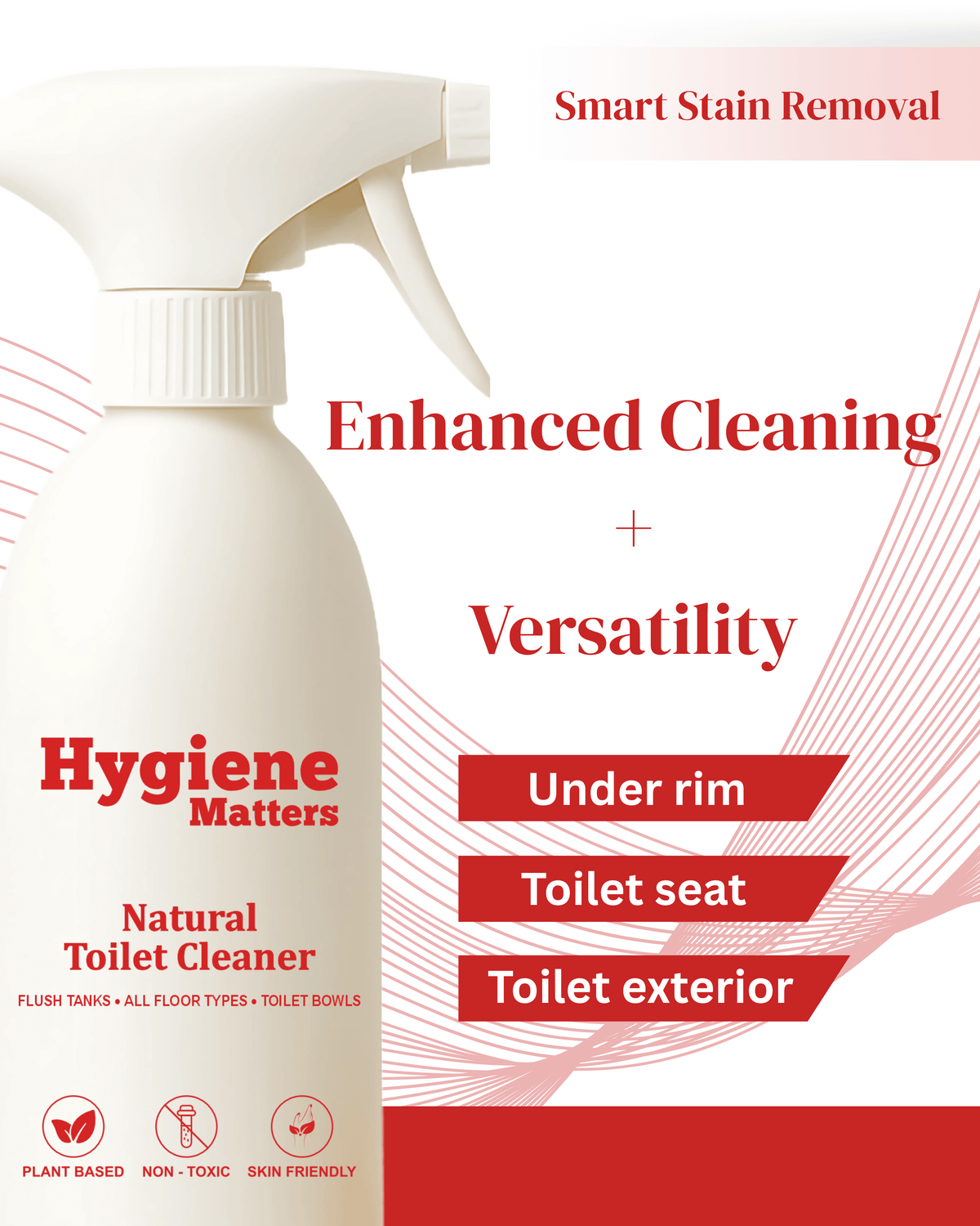 Natural toilet cleaner with pleasant fragrance